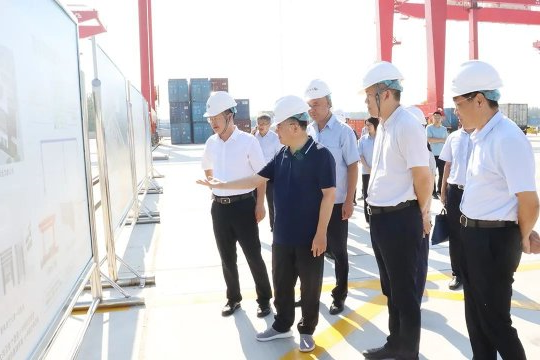 王宏伟到龙拱港调研港航物流产业在建重点项目